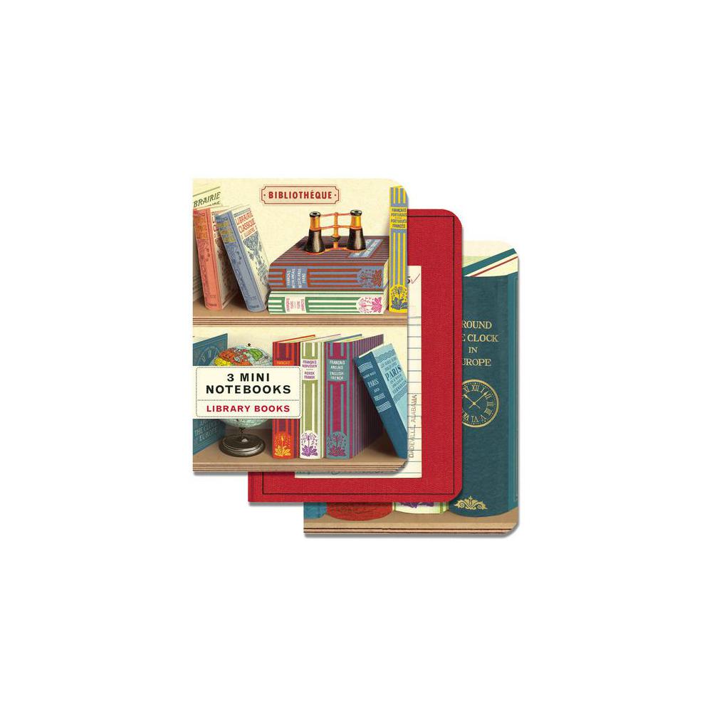 Cavallini, Memo & Notebooks, Art & School, 4"x5.5", Mini, Set, Library Books, 805670